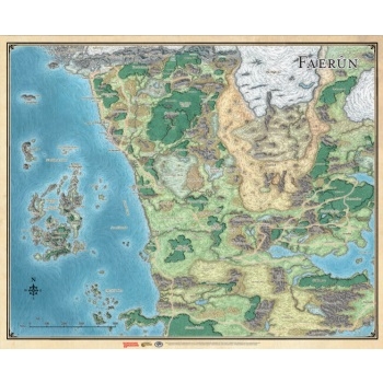 DnD 5e - Sword Coast Adventurers Guide Faerun Map